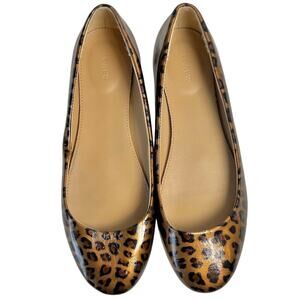 J Crew Tortoise Print Ballet Flats Women's size 9 Cottage Coquette